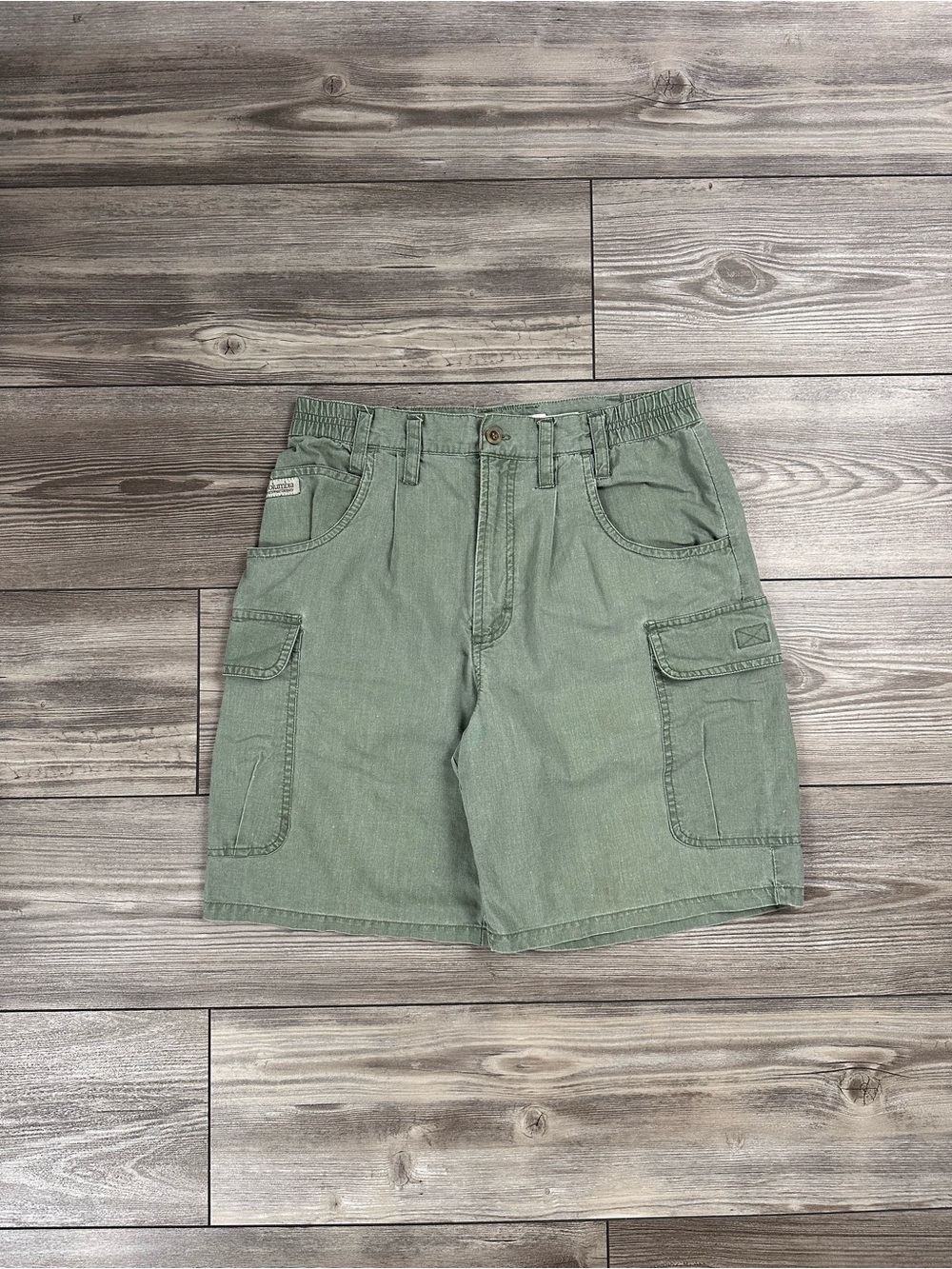Vintage Columbia Cargo Shorts Olive Green